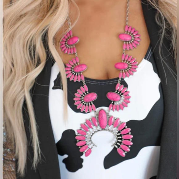 Jewelry New Posh Pink Squash Blossom Necklace Poshmark